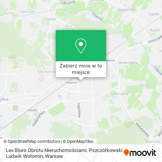 Mapa Lex Biuro Obrotu Nieruchomościami. Pszczółkowski Ludwik Wołomin