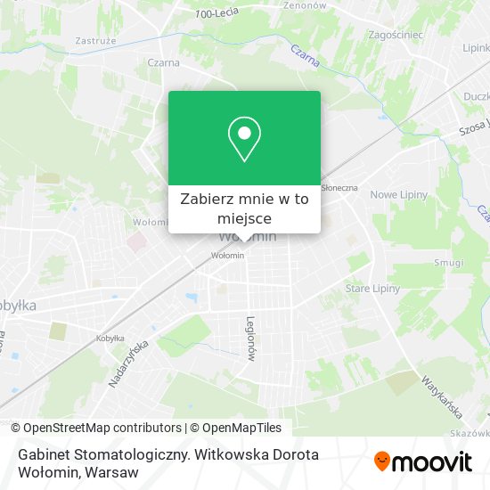 Mapa Gabinet Stomatologiczny. Witkowska Dorota Wołomin