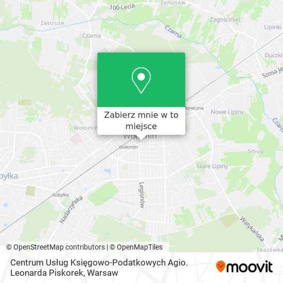 Mapa Centrum Usług Księgowo-Podatkowych Agio. Leonarda Piskorek