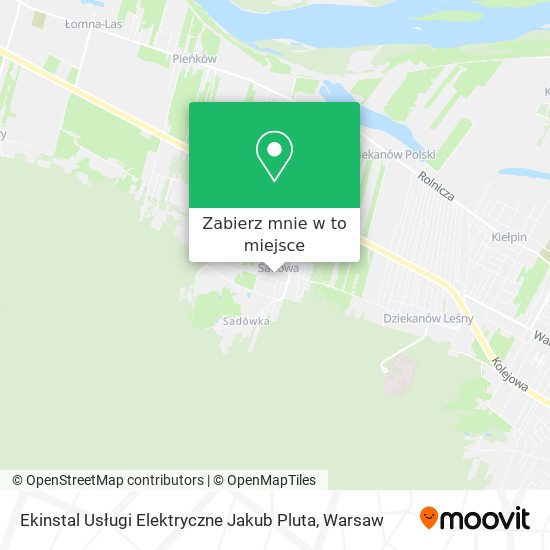 Mapa Ekinstal Usługi Elektryczne Jakub Pluta