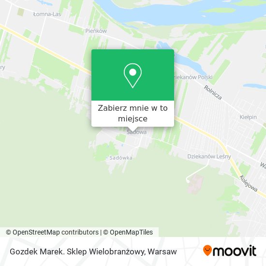 Mapa Gozdek Marek. Sklep Wielobranżowy