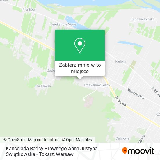 Mapa Kancelaria Radcy Prawnego Anna Justyna Świątkowska - Tokarz