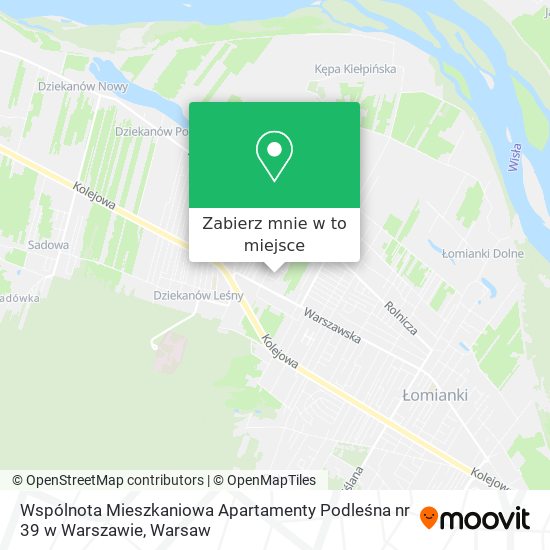 Mapa Wspólnota Mieszkaniowa Apartamenty Podleśna nr 39 w Warszawie