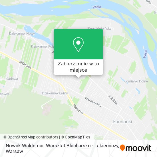 Mapa Nowak Waldemar. Warsztat Blacharsko - Lakierniczy