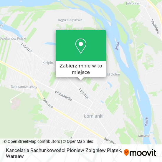 Mapa Kancelaria Rachunkowości Pioniew Zbigniew Piątek