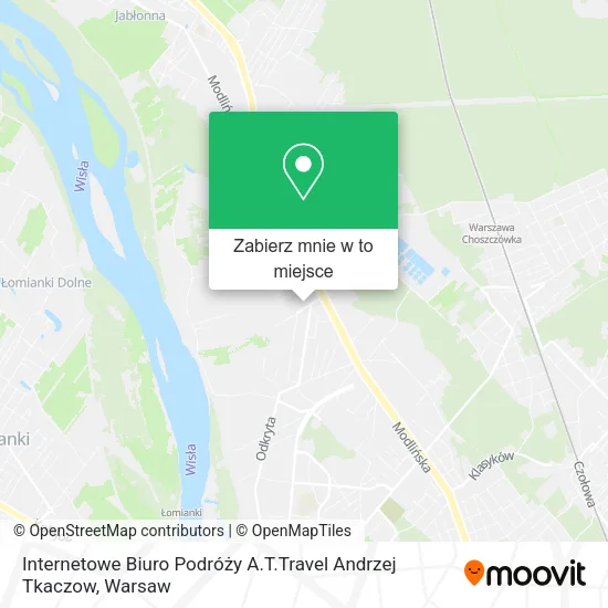 Mapa Internetowe Biuro Podróży A.T.Travel Andrzej Tkaczow
