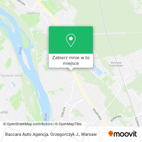 Mapa Baccara Auto Agencja. Grzegorczyk J.