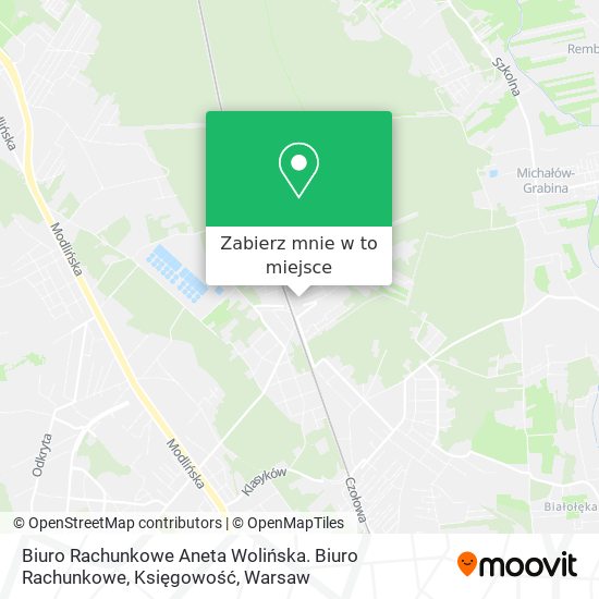 Mapa Biuro Rachunkowe Aneta Wolińska. Biuro Rachunkowe, Księgowość