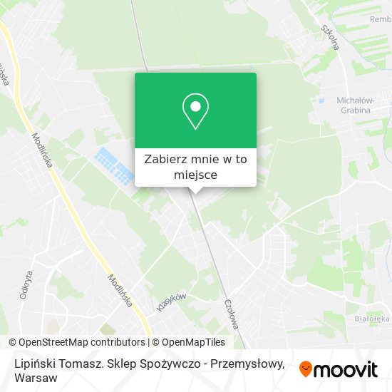 Mapa Lipiński Tomasz. Sklep Spożywczo - Przemysłowy