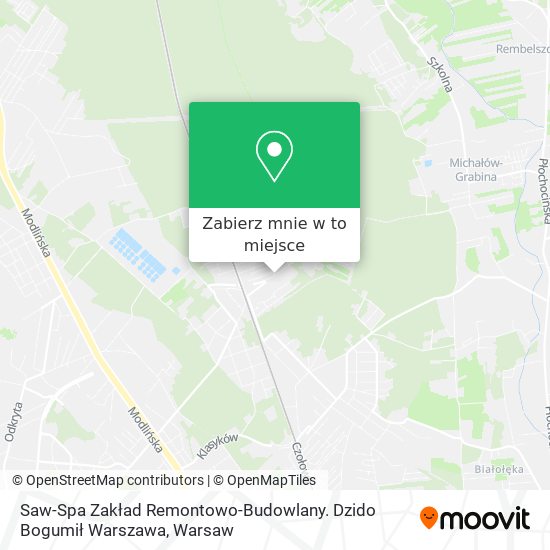 Mapa Saw-Spa Zakład Remontowo-Budowlany. Dzido Bogumił Warszawa