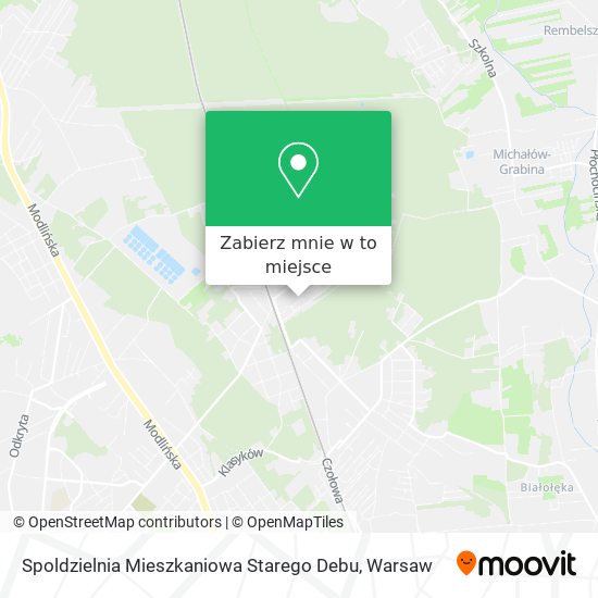 Mapa Spoldzielnia Mieszkaniowa Starego Debu