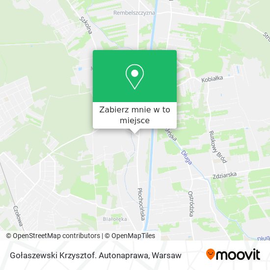 Mapa Gołaszewski Krzysztof. Autonaprawa