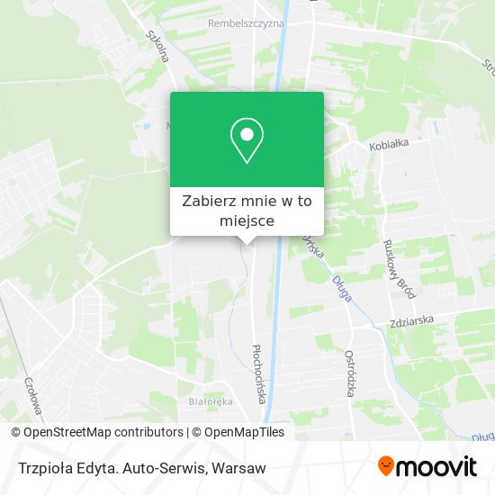 Mapa Trzpioła Edyta. Auto-Serwis