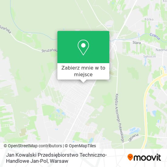 Mapa Jan Kowalski Przedsiębiorstwo Techniczno-Handlowe Jan-Pol