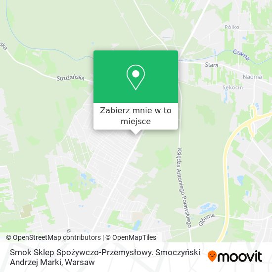 Mapa Smok Sklep Spożywczo-Przemysłowy. Smoczyński Andrzej Marki