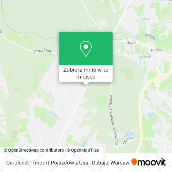 Mapa Carplanet - Import Pojazdów z Usa i Dubaju