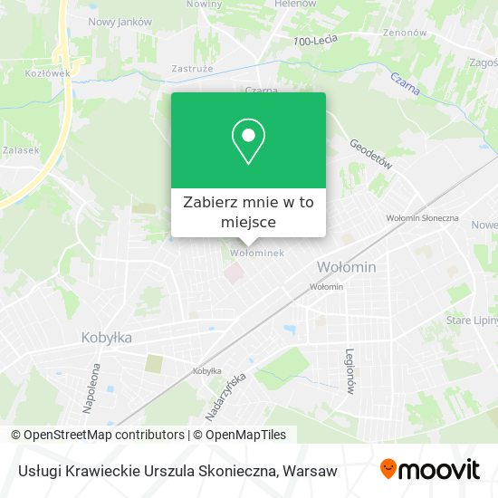 Mapa Usługi Krawieckie Urszula Skonieczna