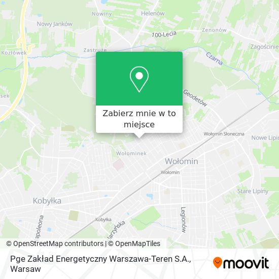 Mapa Pge Zakład Energetyczny Warszawa-Teren S.A.