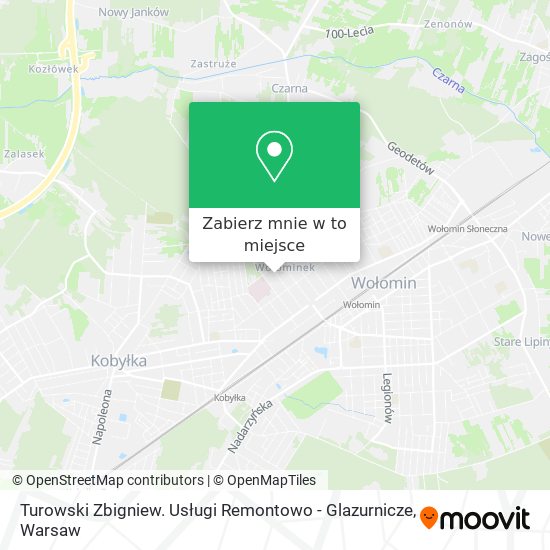 Mapa Turowski Zbigniew. Usługi Remontowo - Glazurnicze