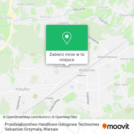 Mapa Przedsiębiorstwo Handlowo-Usługowe Technomex Sebastian Grzymała