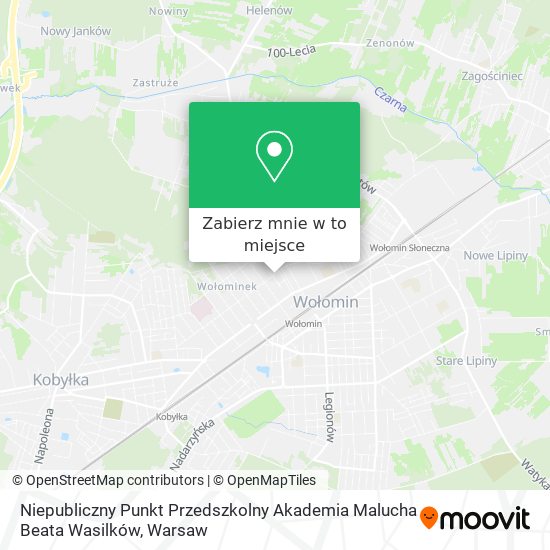 Mapa Niepubliczny Punkt Przedszkolny Akademia Malucha Beata Wasilków