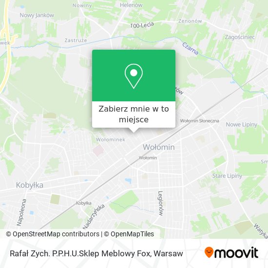 Mapa Rafał Zych. P.P.H.U.Sklep Meblowy Fox