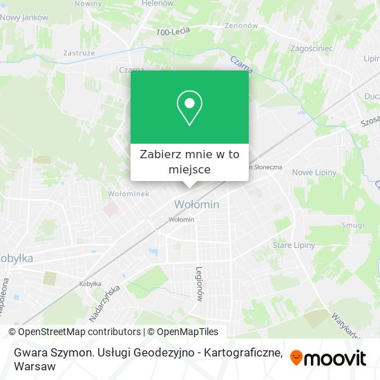 Mapa Gwara Szymon. Usługi Geodezyjno - Kartograficzne