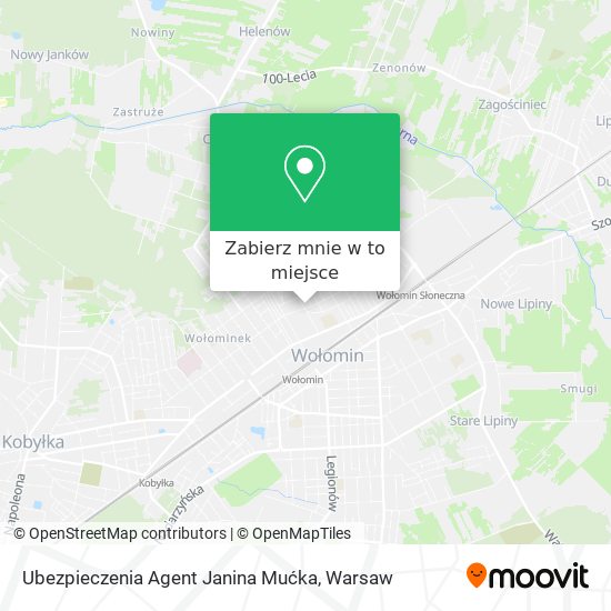 Mapa Ubezpieczenia Agent Janina Mućka