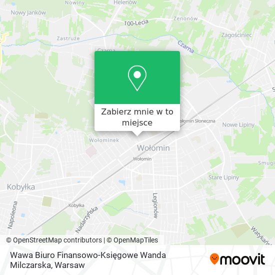 Mapa Wawa Biuro Finansowo-Księgowe Wanda Milczarska