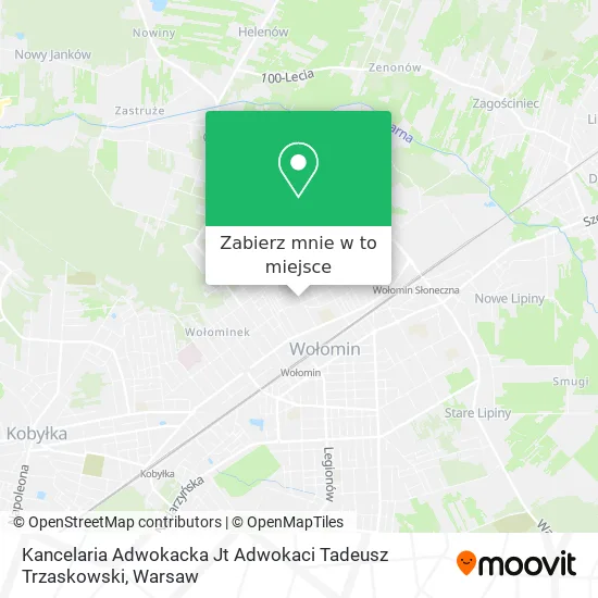 Mapa Kancelaria Adwokacka Jt Adwokaci Tadeusz Trzaskowski