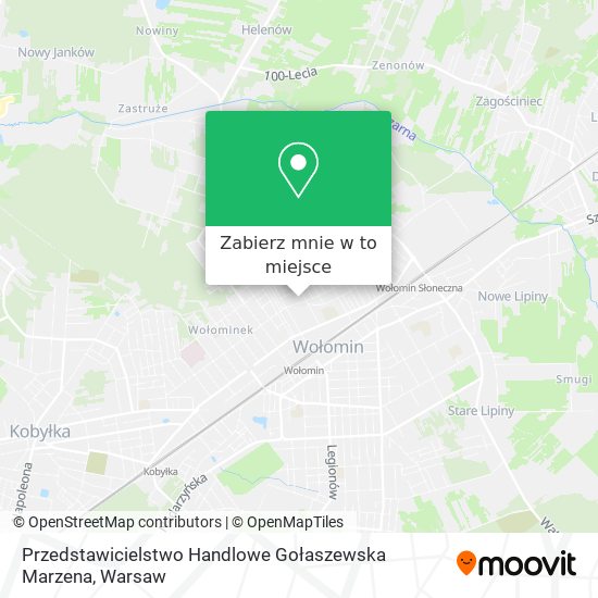 Mapa Przedstawicielstwo Handlowe Gołaszewska Marzena