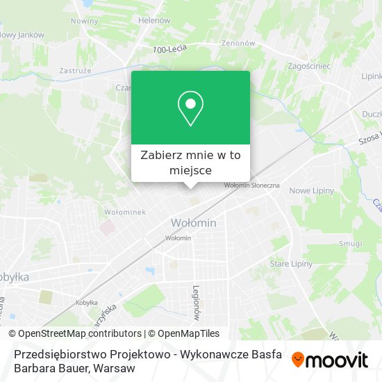 Mapa Przedsiębiorstwo Projektowo - Wykonawcze Basfa Barbara Bauer