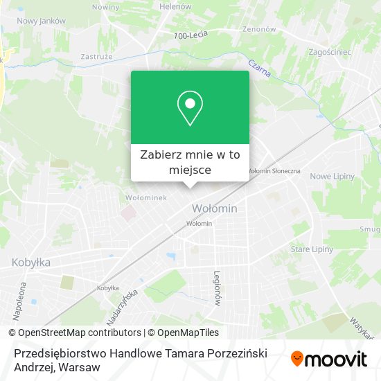 Mapa Przedsiębiorstwo Handlowe Tamara Porzeziński Andrzej