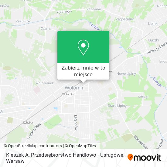 Mapa Kieszek A. Przedsiębiorstwo Handlowo - Usługowe