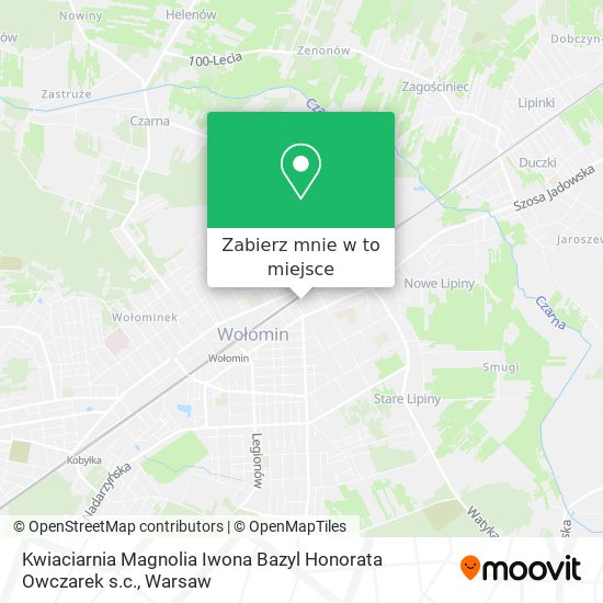 Mapa Kwiaciarnia Magnolia Iwona Bazyl Honorata Owczarek s.c.