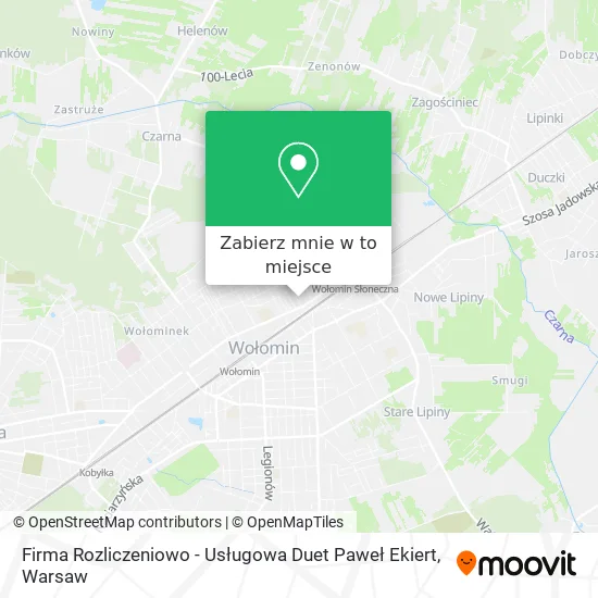 Mapa Firma Rozliczeniowo - Usługowa Duet Paweł Ekiert