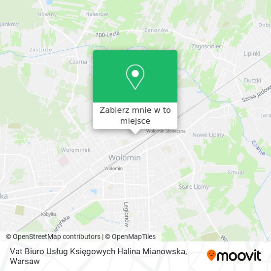 Mapa Vat Biuro Usług Księgowych Halina Mianowska