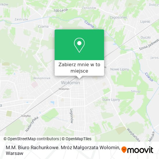 Mapa M.M. Biuro Rachunkowe. Mróz Małgorzata Wołomin