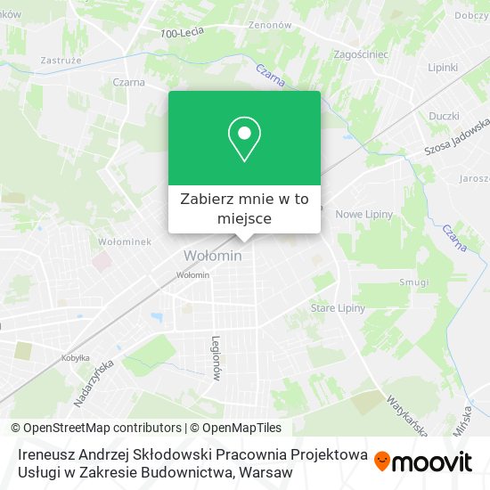 Mapa Ireneusz Andrzej Skłodowski Pracownia Projektowa Usługi w Zakresie Budownictwa