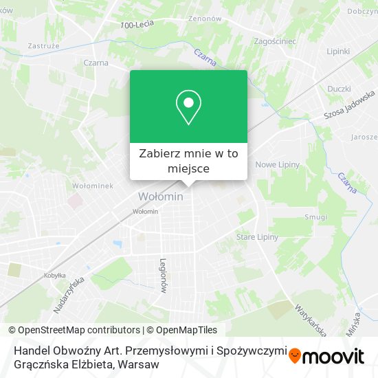 Mapa Handel Obwoźny Art. Przemysłowymi i Spożywczymi Grączńska Elżbieta