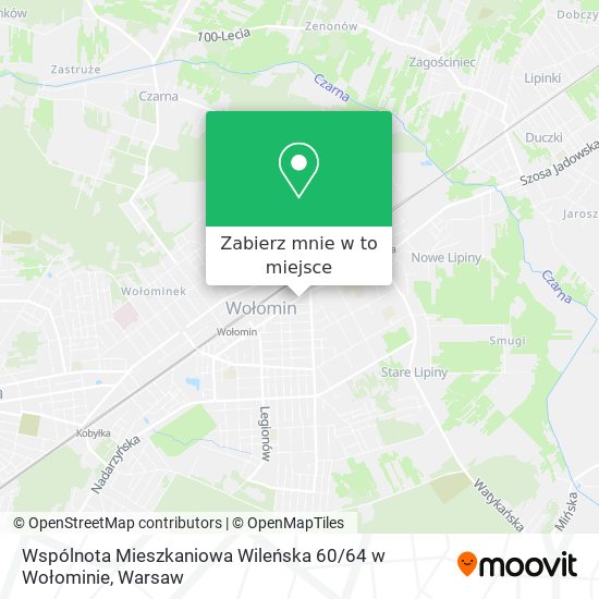 Mapa Wspólnota Mieszkaniowa Wileńska 60 / 64 w Wołominie