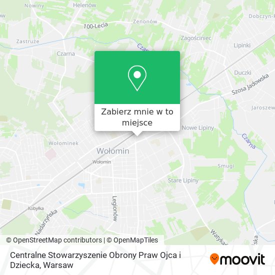 Mapa Centralne Stowarzyszenie Obrony Praw Ojca i Dziecka