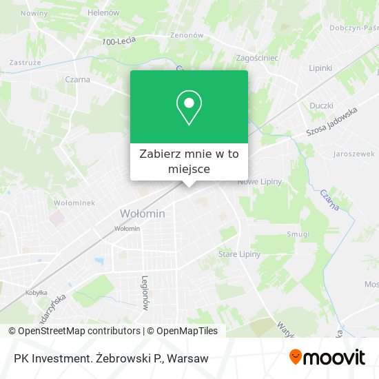 Mapa PK Investment. Żebrowski P.