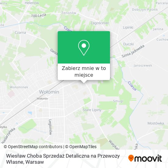 Mapa Wiesław Choba Sprzedaż Detaliczna na Przewozy Własne