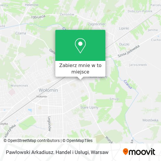 Mapa Pawłowski Arkadiusz. Handel i Usługi