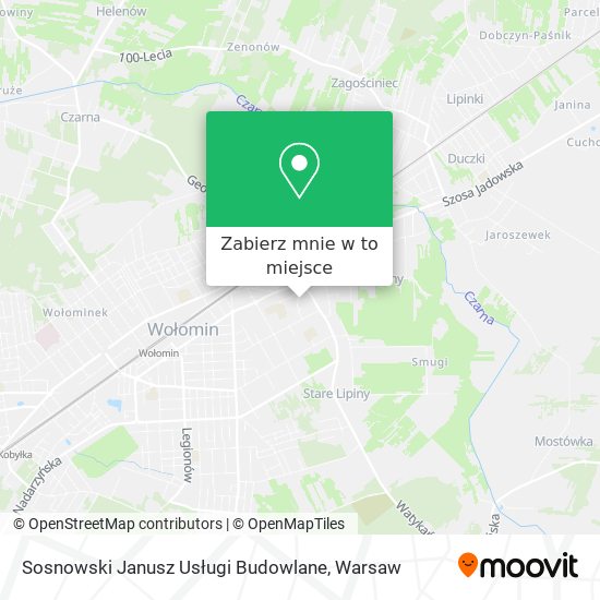 Mapa Sosnowski Janusz Usługi Budowlane