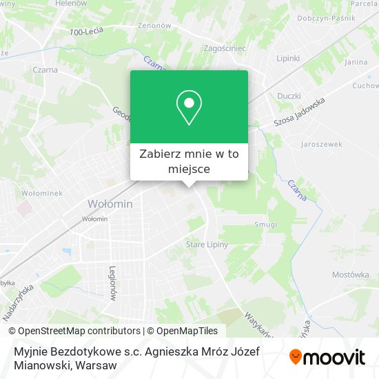 Mapa Myjnie Bezdotykowe s.c. Agnieszka Mróz Józef Mianowski