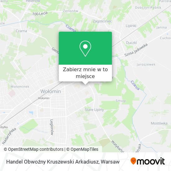 Mapa Handel Obwoźny Kruszewski Arkadiusz