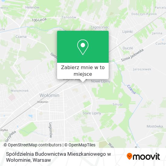 Mapa Spółdzielnia Budownictwa Mieszkaniowego w Wołominie