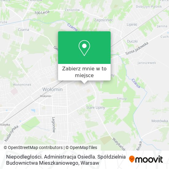 Mapa Niepodległości. Administracja Osiedla. Spółdzielnia Budownictwa Mieszkaniowego